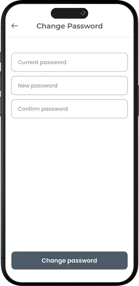 Bria Pattern Lab Change Password Screen Image