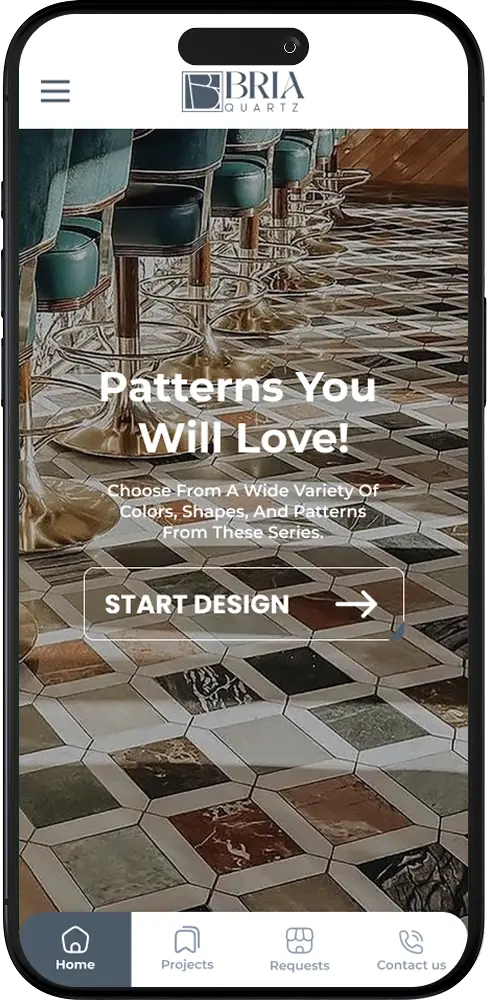 Home screen – patterns & stones
