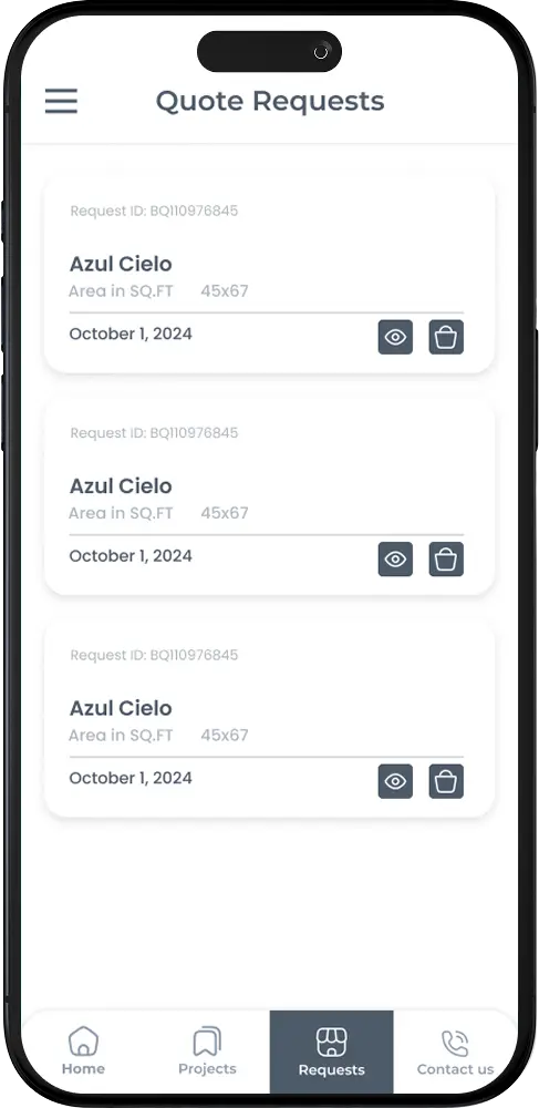 Orders list