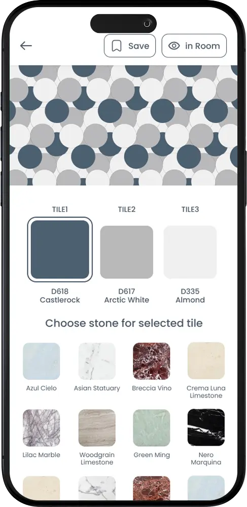 Create design – select stones