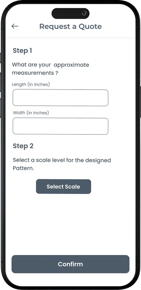 Request a quote – step 1