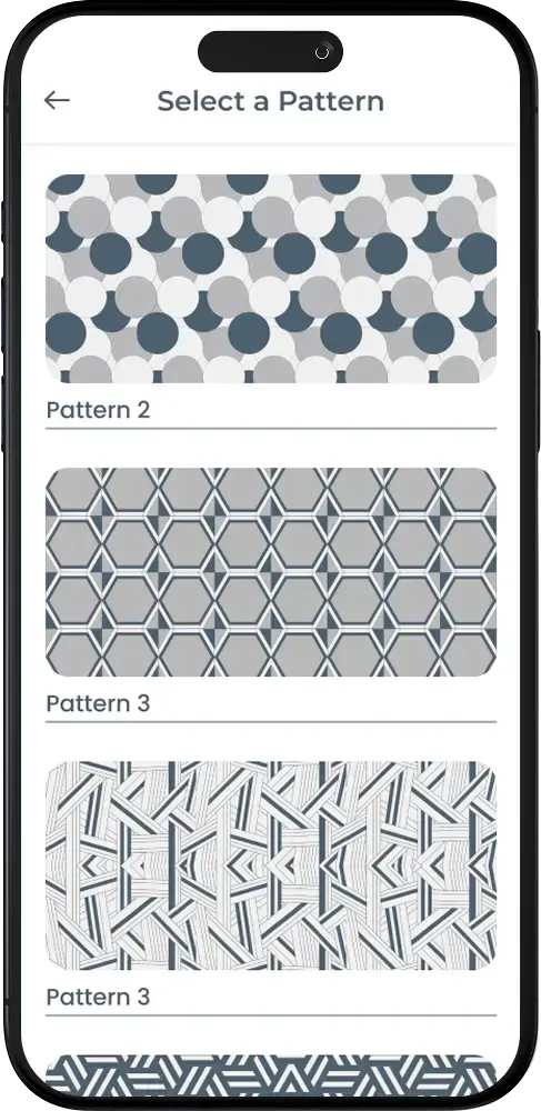 Bria Pattern Lab Select Pattern Screen Image