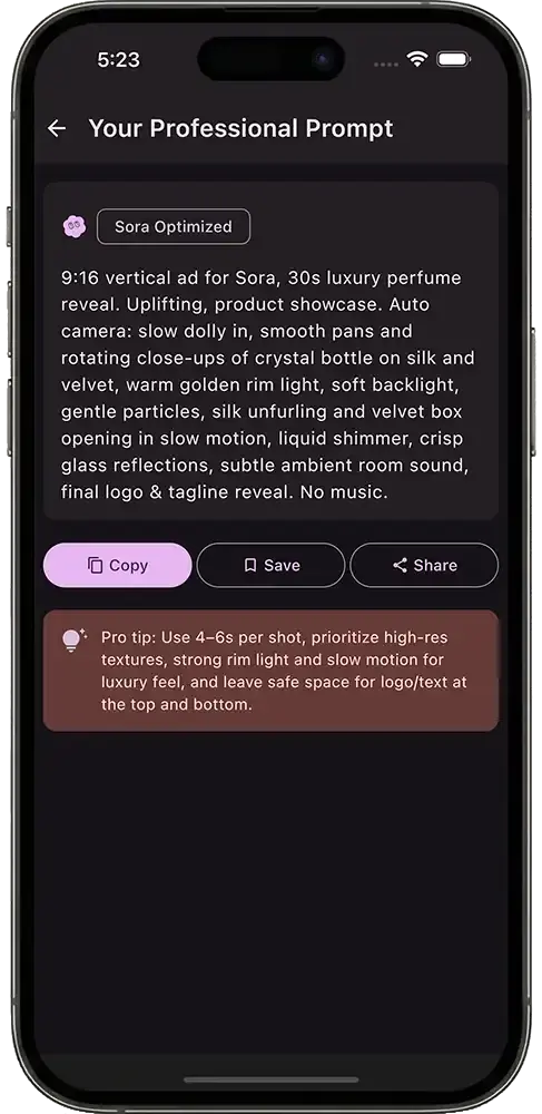 Professional AI Prompt Output