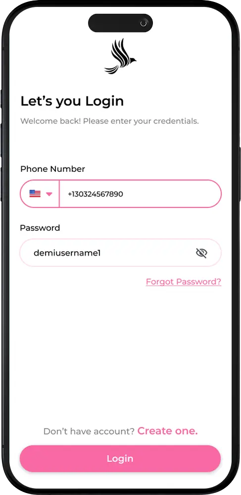 Eslate Sales by Wings Login Screen Image