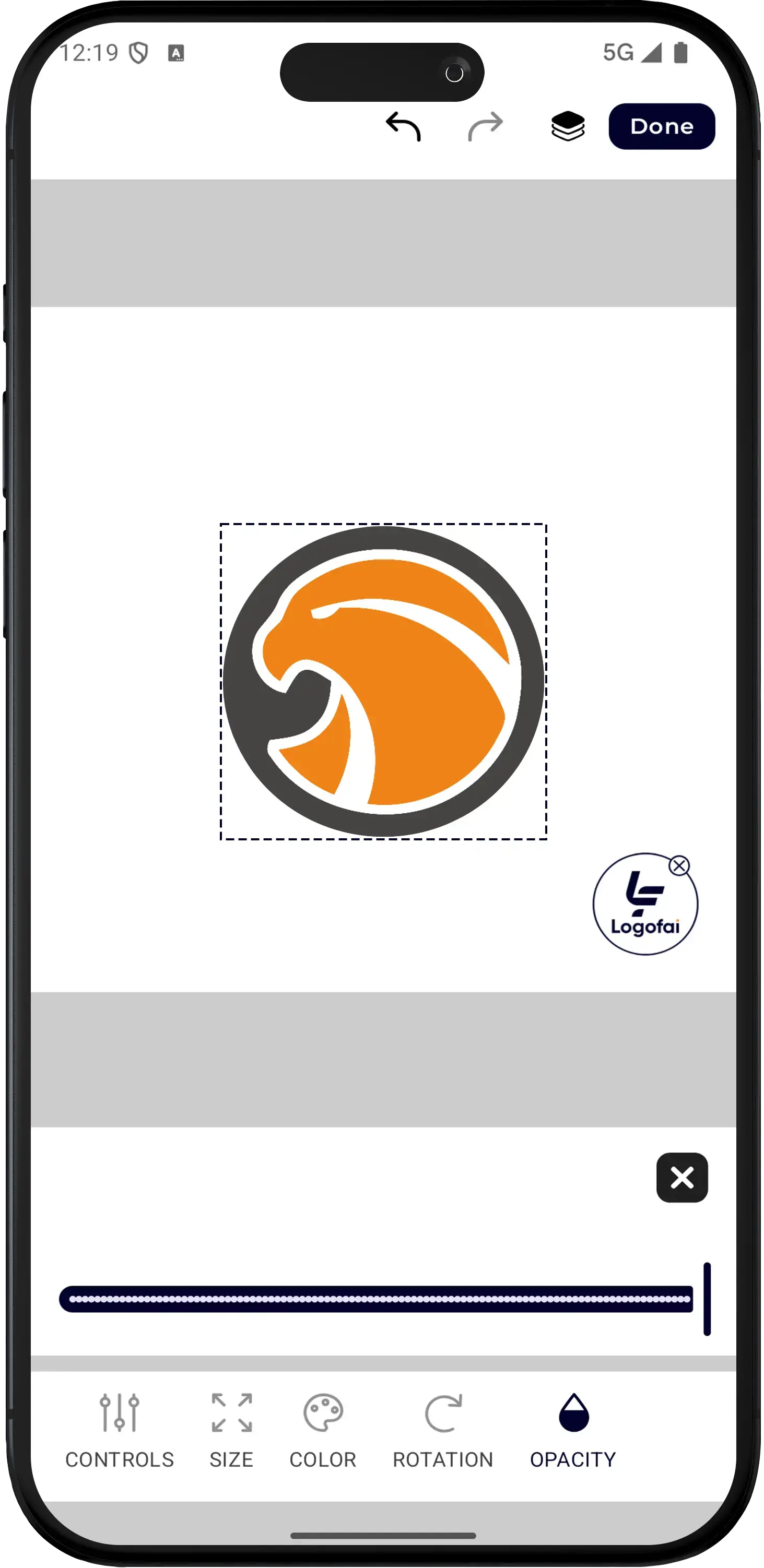 Logo Editor - Opacity