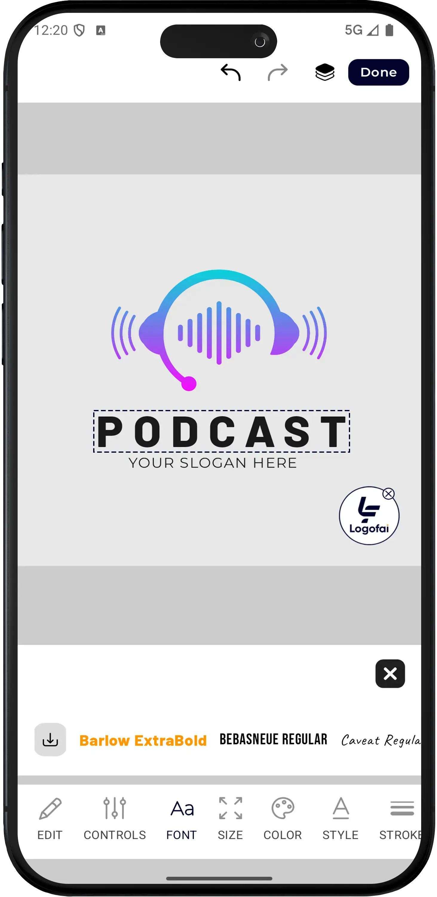 Logo Editor Controls
