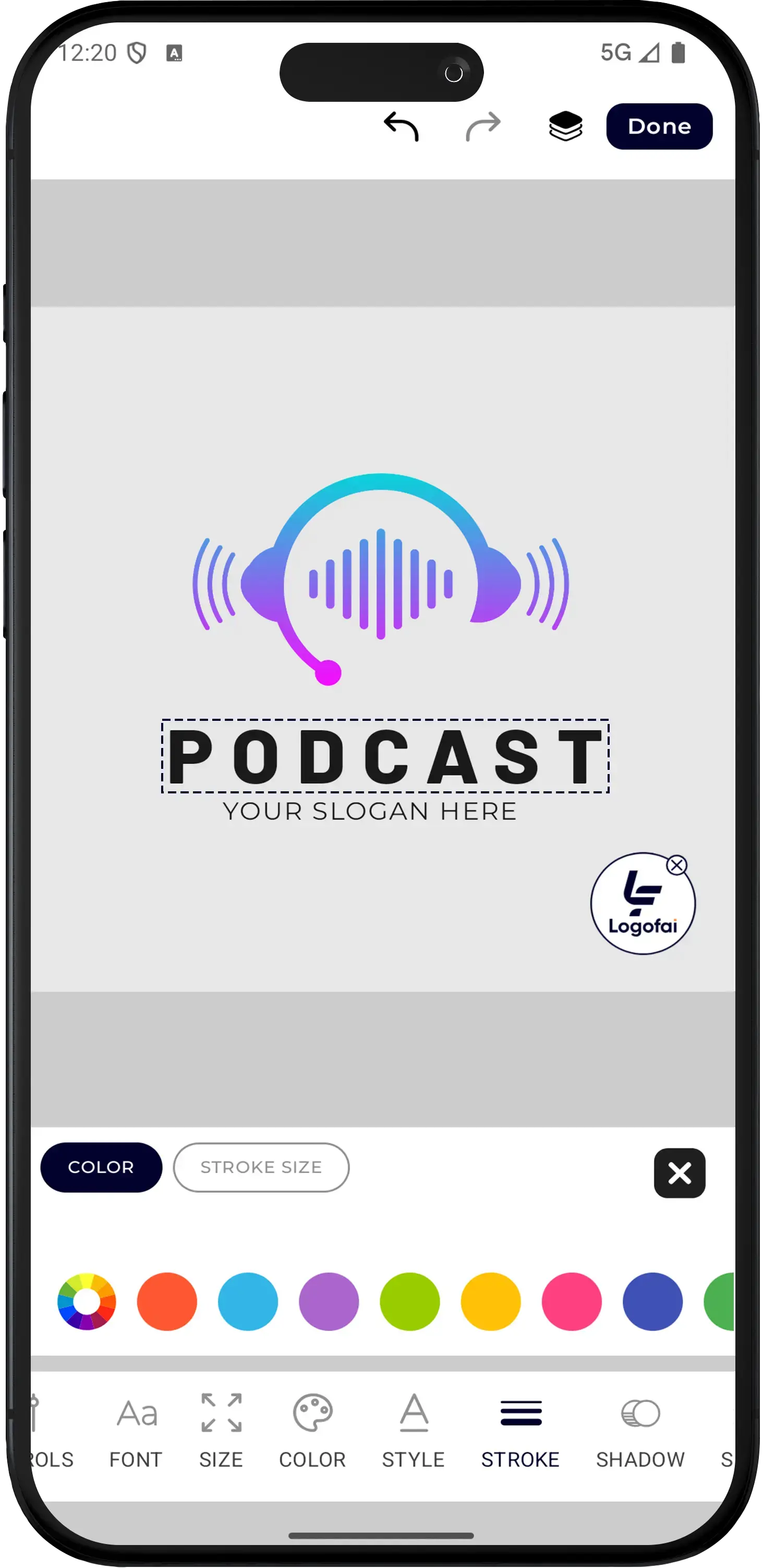 Editing Toolbar Options