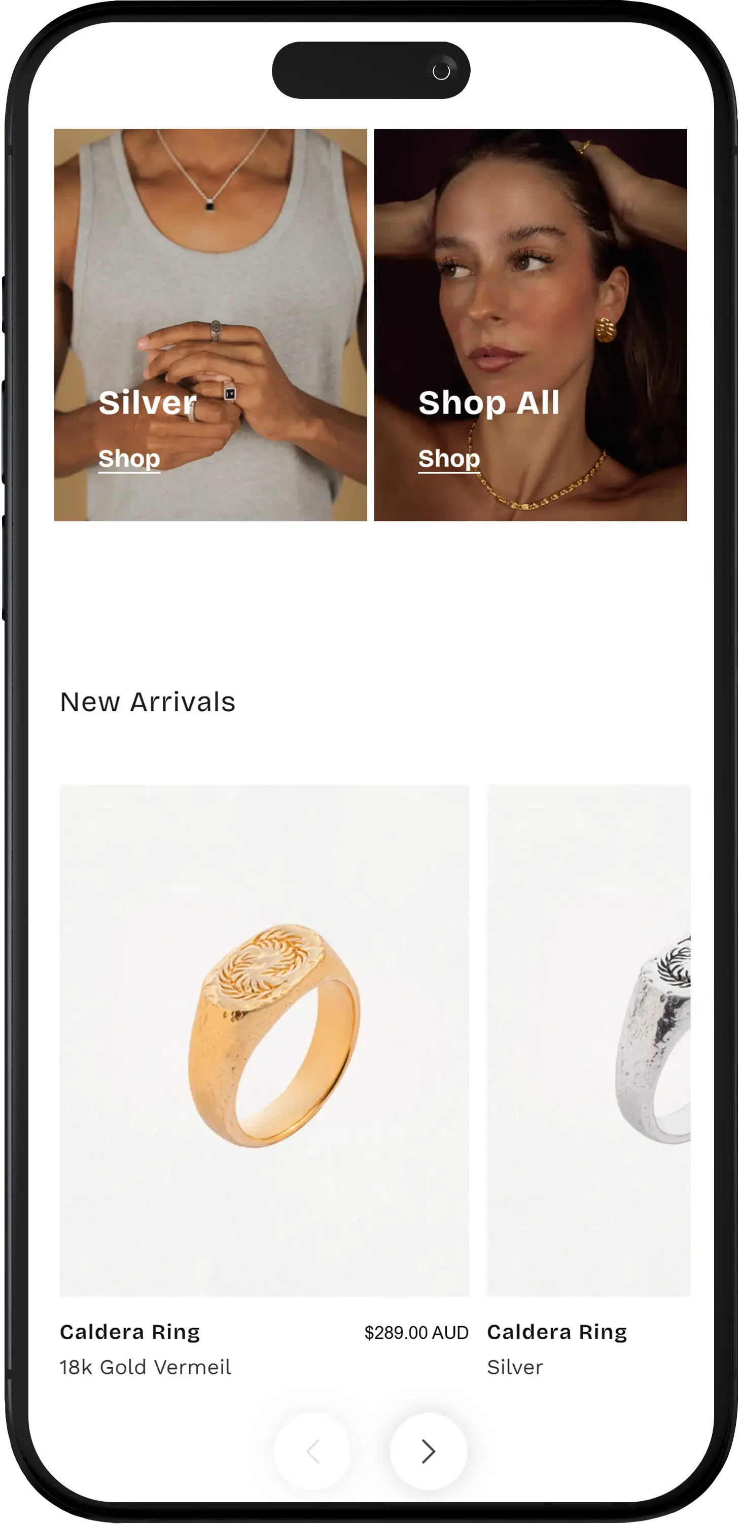 Stagger Homepage Mobile View