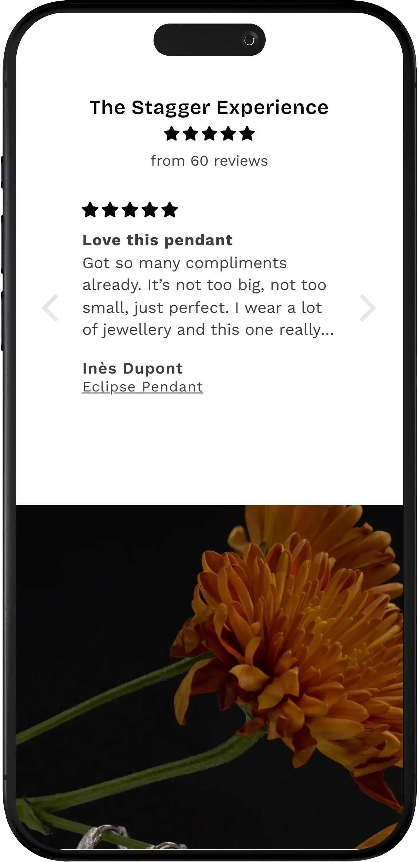 Stagger Homepage Mobile View
