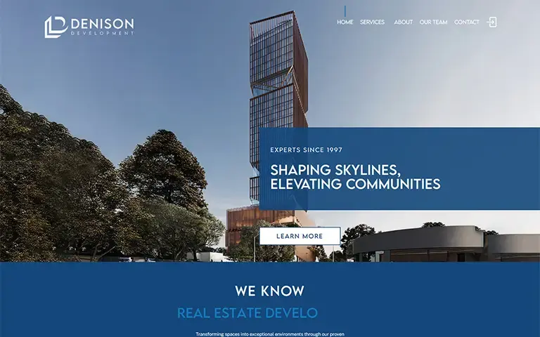 Denison Development Website Cover