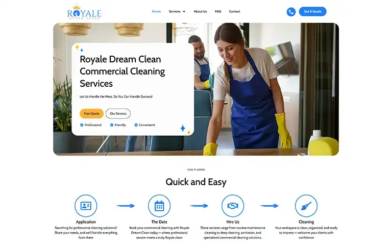 Royale Dream Cleaning Website Cover