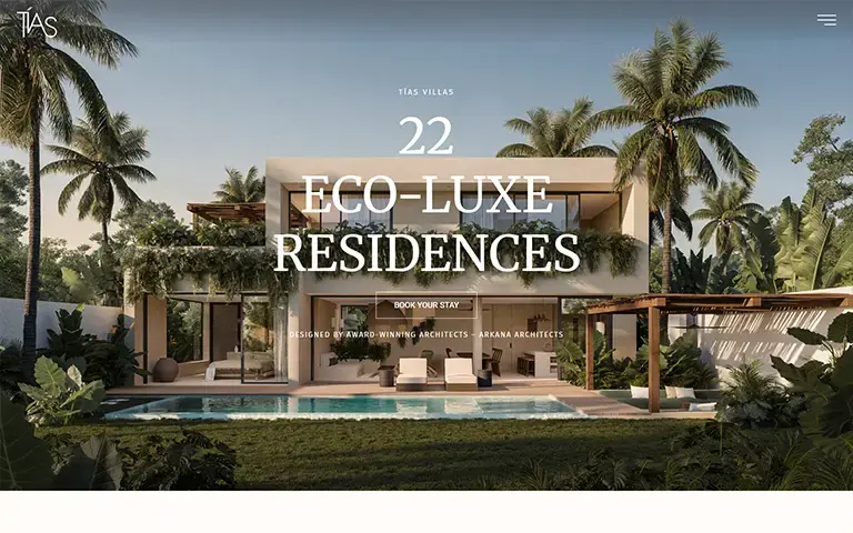 Tias Villas Wordpress Website Cover