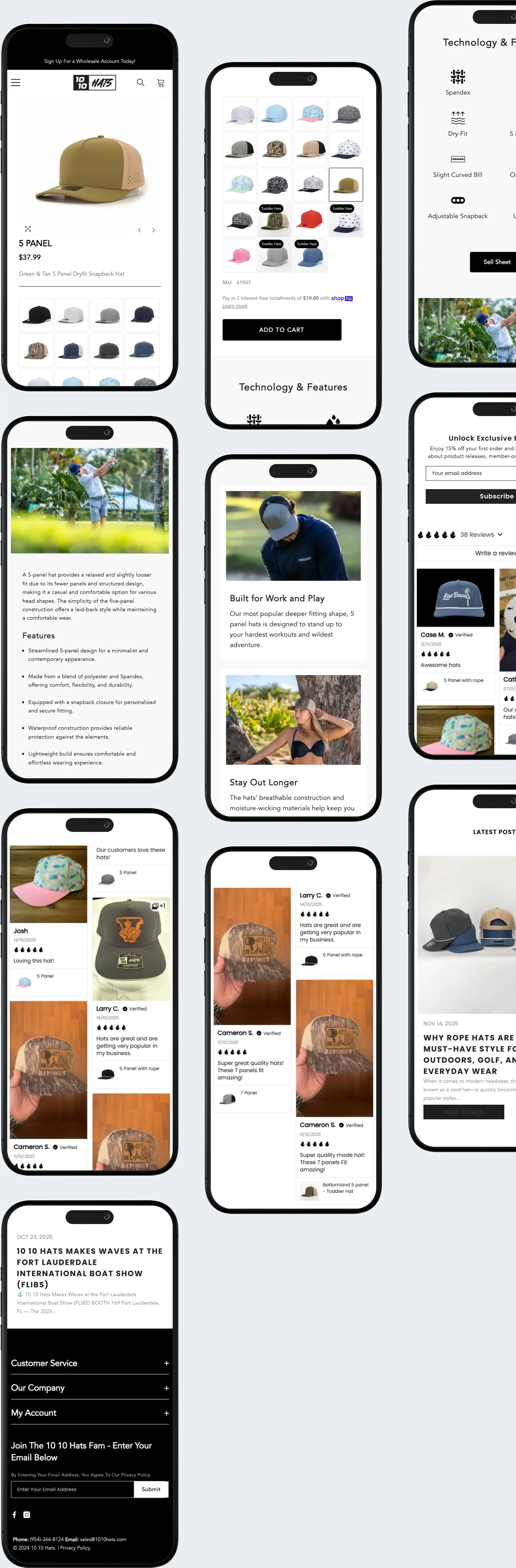 1010 Hats Product Page Mobile
