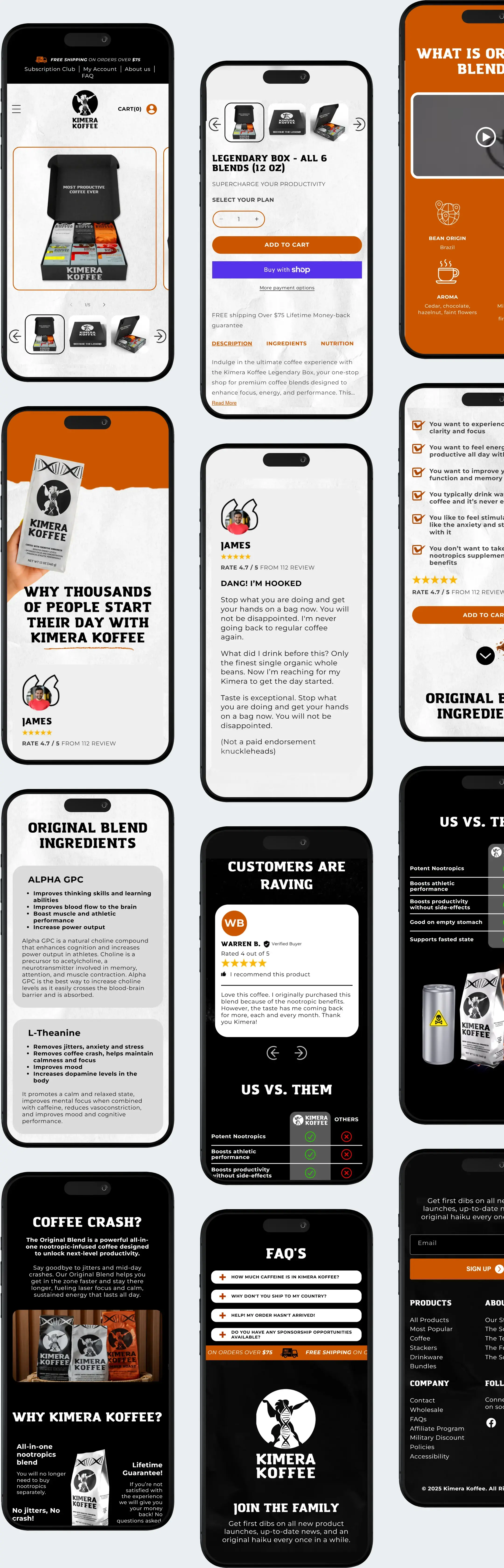 Kimera Koffee Product Page - Mobile