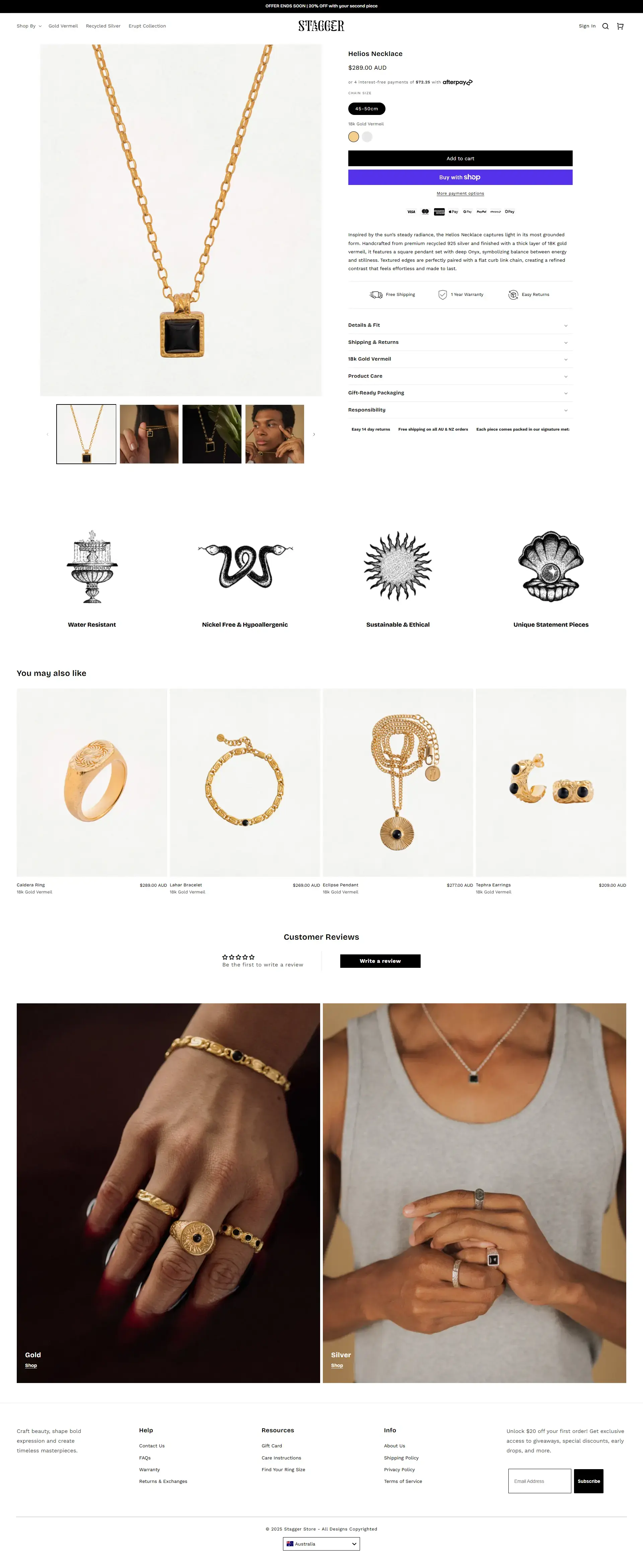 Stagger Product Page Complete View