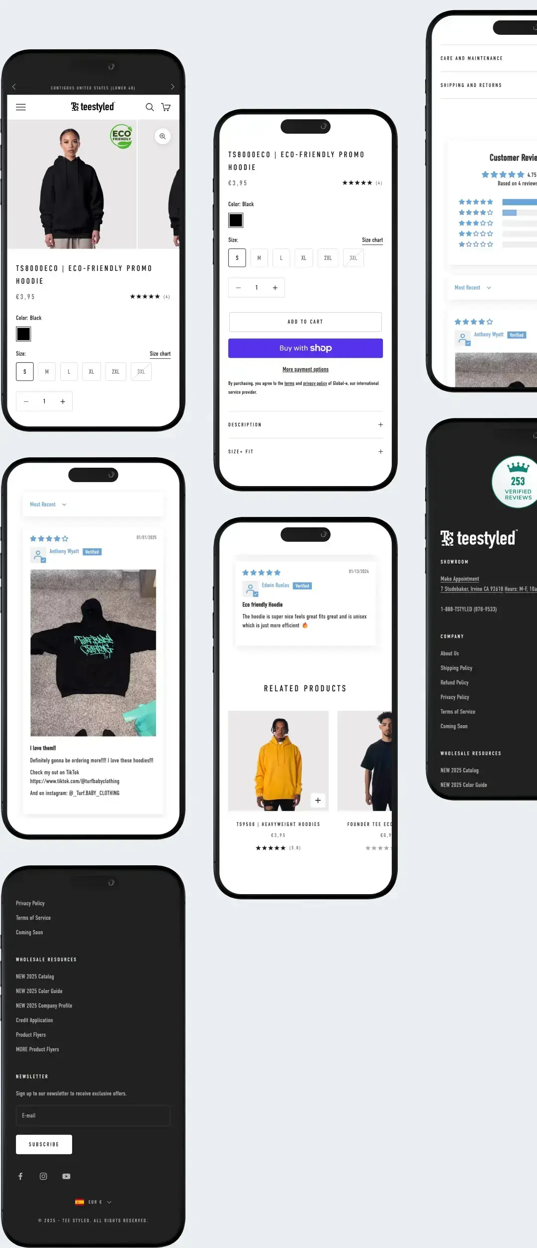 Tee Styled Product Page — Mobile