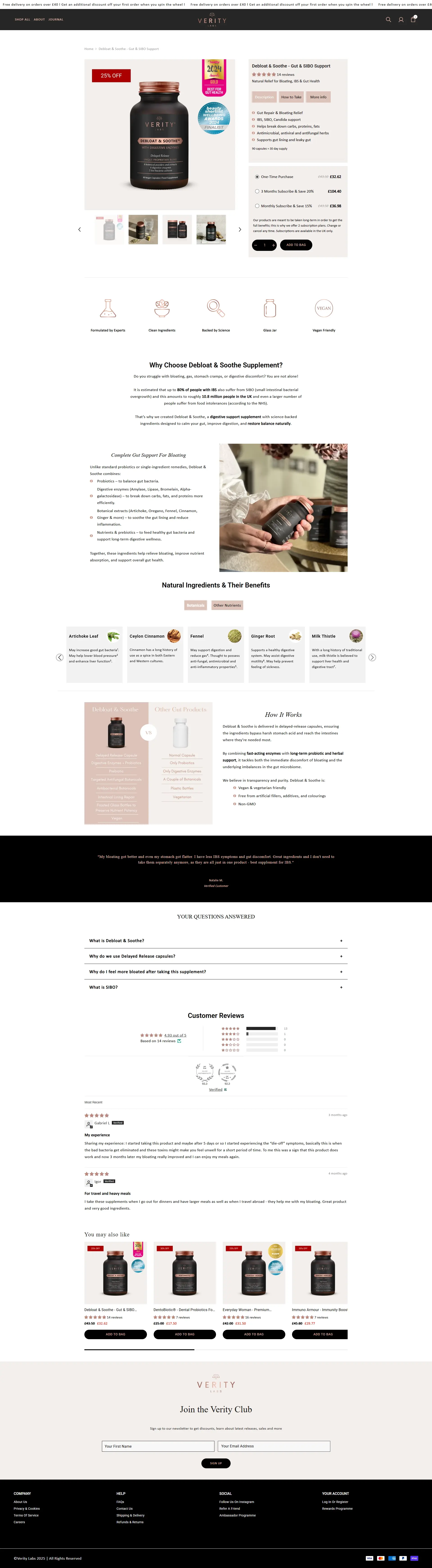 Verity Labs Product Page - Desktop