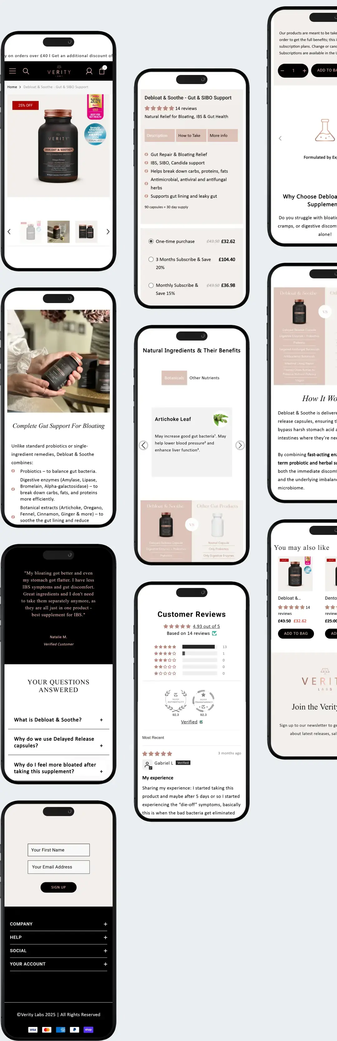 Verity Labs Product Page - Mobile