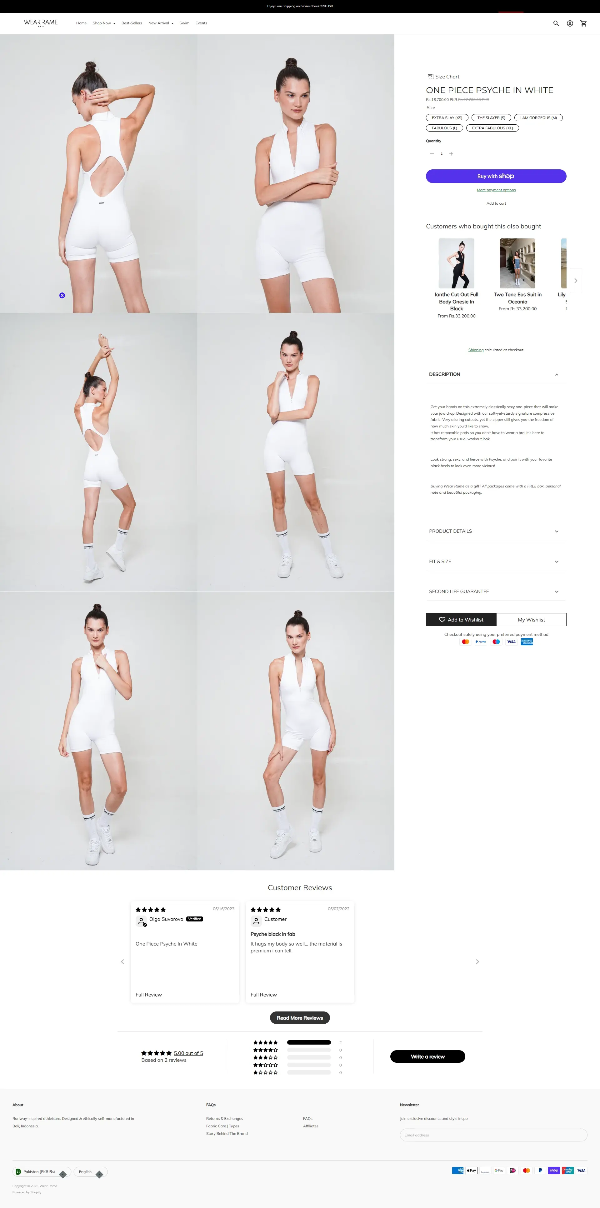 Wear Ramé Product Page - Desktop