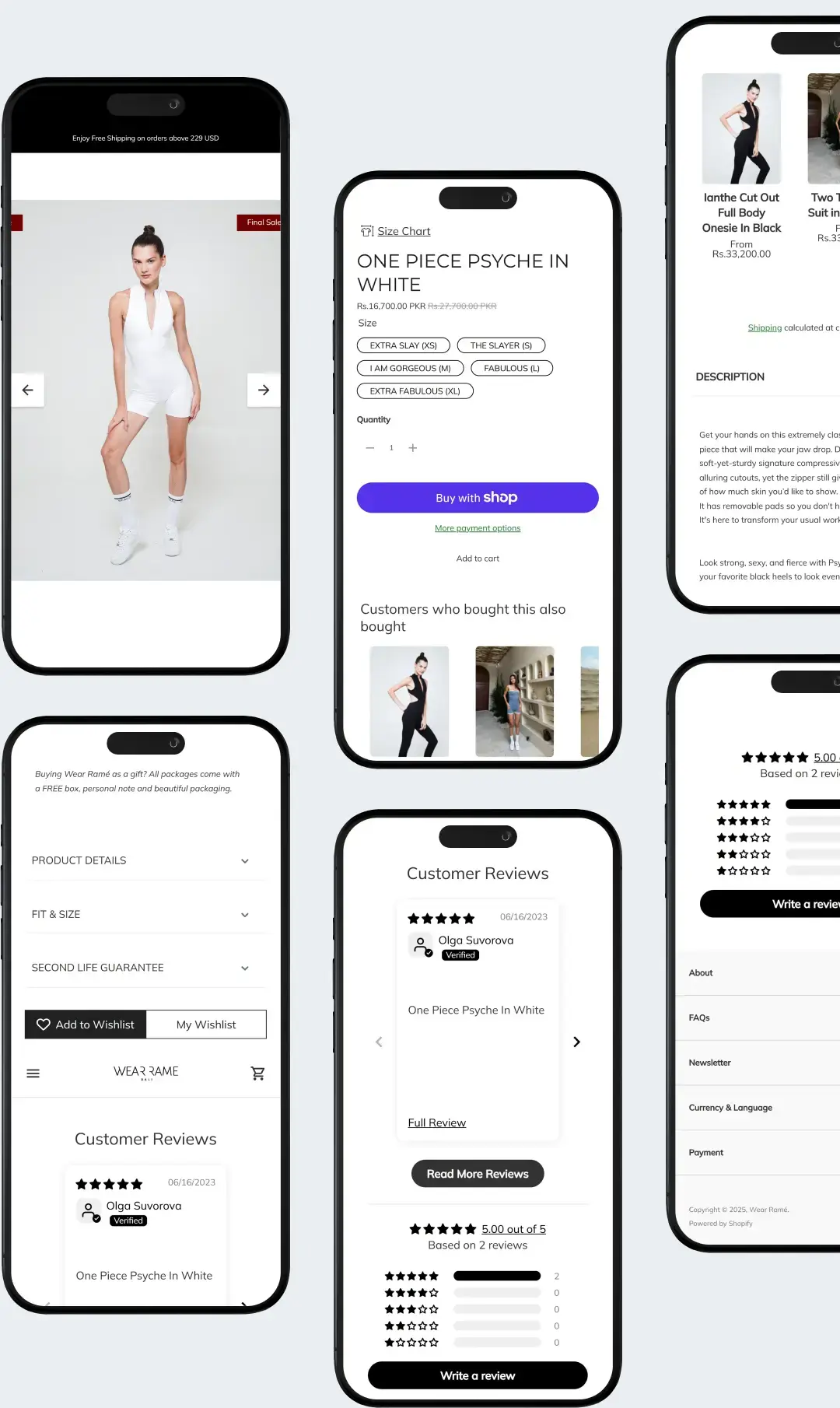 Wear Ramé Product Page - Mobile